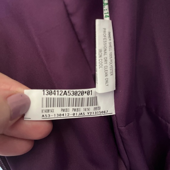 JADE COUTURE  SZ 14 Dress Purple Knee Length Formal MOB, - Picture 10 of 16